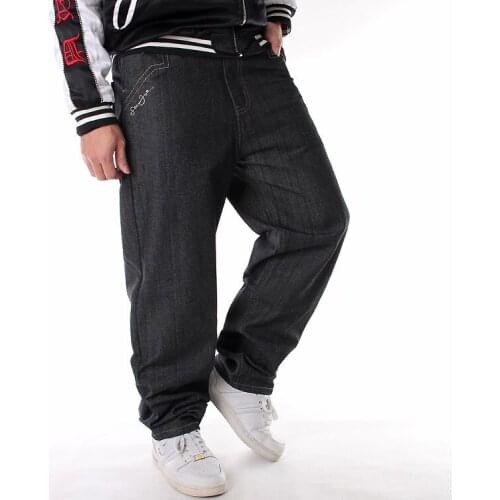 Trendy Long Pants Loose Casual Plus Fat Plus Size Skateboard Pants Hip Hop Jeans Male Street Dance Costume