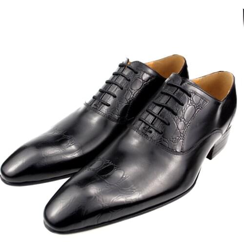 2020 Shoes Men Genuine Wedding Shoe Chaussure Homme Cuir Oxford Shoe for Lace Up Men Shoe Leather Sapato Office Shoes Men Adult