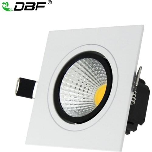NEW Embedded COB LED Downlights Square 7W 9W 12W 15W LED Spot lamp AC85-265V LED Recessed Ceiling Lamp Warm white/Cold white