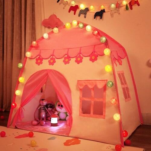 Flowers Kids Indoor Outdoor Castle Tent Baby Princess Game House Boy Girl Oversized House Folding Game House For Kids Gift