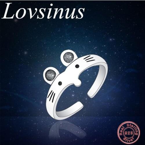 Authentic 100% 925 Sterling Silver Naughty Little Cat Finger Ring for Women Girls Sterling Silver Animal Ring Jewelry Gift HOT