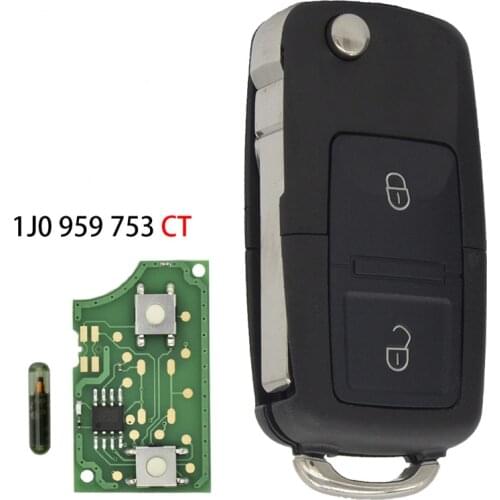 XRSHKEY 2 Button 1J0 959 753 CT Remote Car Key 434Mhz ID48 Chip For Passat B5 Golf Mk4 1J0 959 753 CT HLO 1J0959753CT