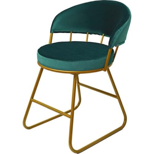 Nordic Light Luxury Cosmetic Chair Manicure Girl Modern Soft Bag Armchair Home Dressing Stool Simple Ins Dining Stool