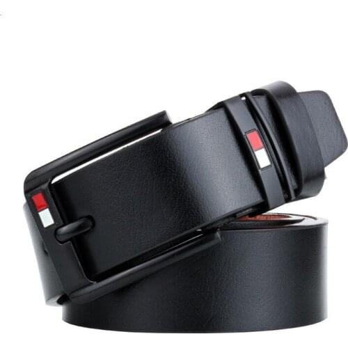 Luxury Mens Belt Belt Pointed Buckle Leather Belt Mens Jeans High Quality Wide Brown Fashion