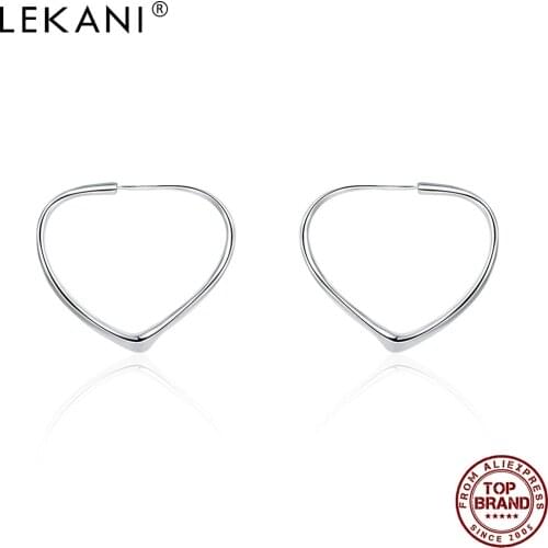 LEKANI Heart-Shaped Fashion Earrings High-end elegant For Women Earrings Wedding Anniversary Birthday Jewelry Gift Best Selling
