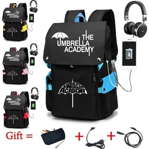 The Umbrella Academy Backpack For Teenagers USB Charge Capacity School Bags Lightware Soft Mochilas Sac A Dos