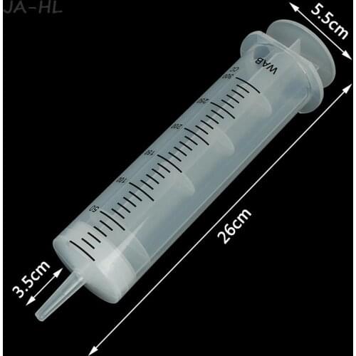 Hot 300ml Plastic Syringe Reusable Large Capacity Measuring Injection Syringe