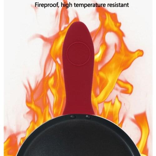 Silicone Hot Handle Holder Anti-slip Heat Resistant Pot Sleeve Grip Handle Cover Kitchen Cookware Accessories
