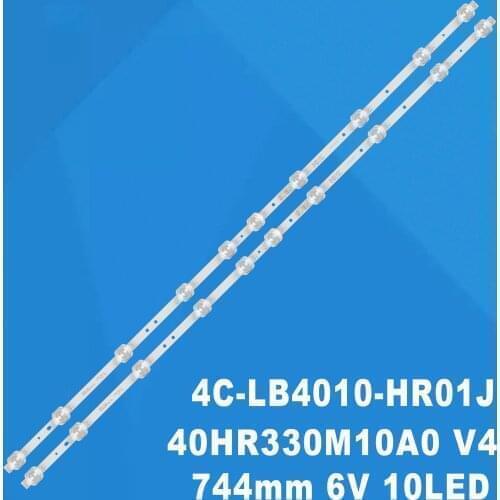 40 pcs/lot 6V LED backlight Strip for TCL 40S6500FS 40D610X2 40S6500 40F6F 40L2F 40HR330M10A0 V4 4C-LB4010-HR01J HR02J 40L2800C