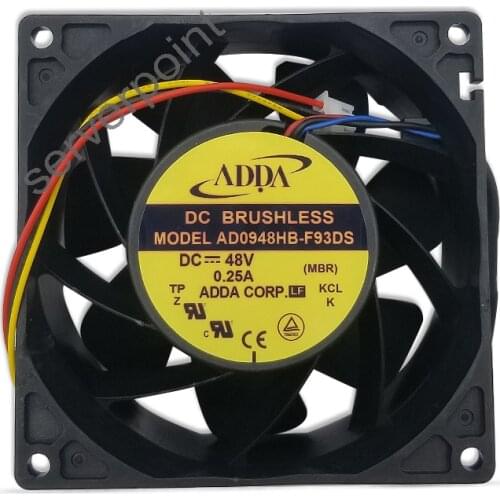 9CM 48V 0.25A 9238 9038 AD0948HB-F93DS Converter Server cooling Fan 4400RPM 100CFM