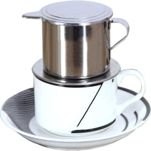 Vietnamese Coffee Filter Stainless Steel Maker Pot Infuse Cup Serving Delicious
