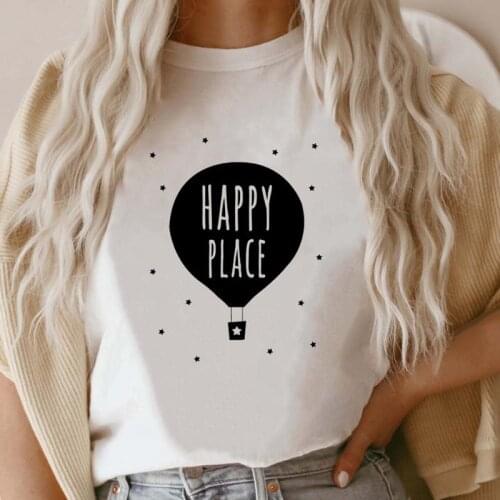 Women T-shirt Short Sleeve Hot Balloon Tee Fashion T Shirt Female Cartoon Print Graphic 2021 Top 90s Ladies Clothing