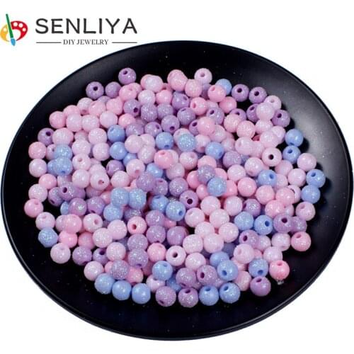 DIY Women Headwear Necklace Jewelry Aceesories 20Pcs 40Pcs 100Pcs Pick Colors 8MM Acrylic Round Loose Beads Wholesale