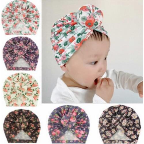 2021 Baby Accessories For Newborn Toddler Kids Baby Girl Boy Turban Cotton Beanie Hat Winter Cap Knot Solid Soft Hospital Caps