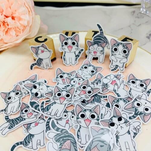 38 PCS Anime cats everyday Paper Stickers Crafts And Scrapbooking stickers kids toys book Decorative sticker DIY Stationery