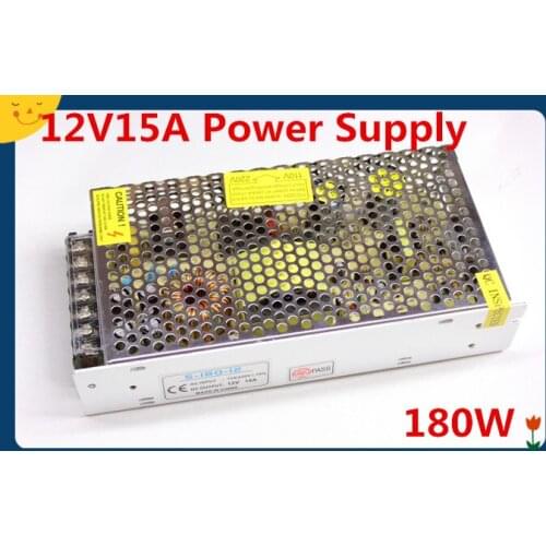110v / 220v to 12V 15A led Power Adapter 180W Switching Supply Charger for 5050 3528 LED RGB Strip light CE RoHS