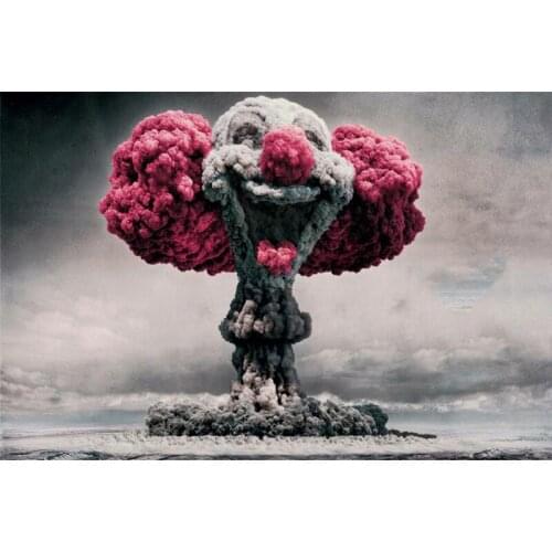 5D DIY Diamond Painting Handicraft Cross Stitch"Clown mushroom cloud peace"Full Square Diamond Embroidery home Decor Y2468