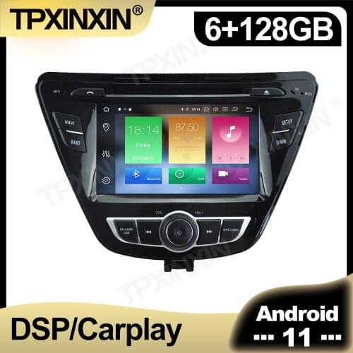 128GB Android 11 For HYUNDAI ELANTRA 2014-2015 Car Radio Multimedia AutoRadio DVD Player Navigation Stereo GPS 2 din Accessories