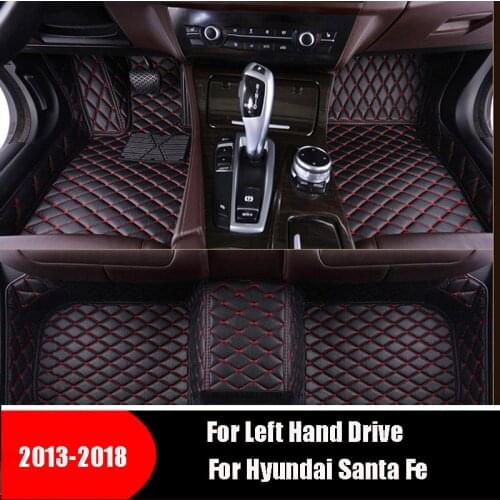 Car Floor Mats For Hyundai Santa Fe 2018 2017 2016 2015 2014 2013 (7 seats) Carpets Auto Interiors Accessories Foot Pads
