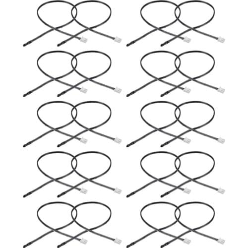 20 Pcs 5K 10K 15K 20K 25K 50K 100K NTC Thermistor Probe 15.7 Inch Epoxy Sensitive Temperature Temp Sensor for Air Conditioner