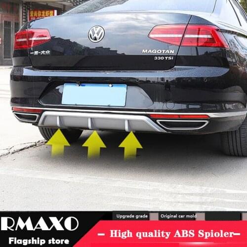 For Passat B8 ABS Rear Bumper Diffuser Bumpers Protector For 2017-2019 Passat B8 Body kit bumper rear lip rear spoiler