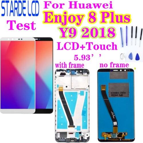 For Huawei Y9 2018 LCD Display For Enjoy 8 Plus FLA L22 LX2 LX1 LX3 Touch Screen 5.93 inch Digitizer Assembly with Free Tools
