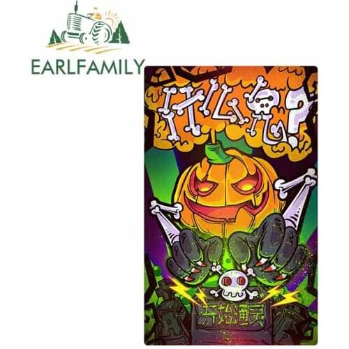 EARLFAMILY 13cm x 8.1cm for Halloween Oem Car Stickers Vinyl JDM Bumper Trunk Truck Graphics Windshield Bumper Windows Decal
