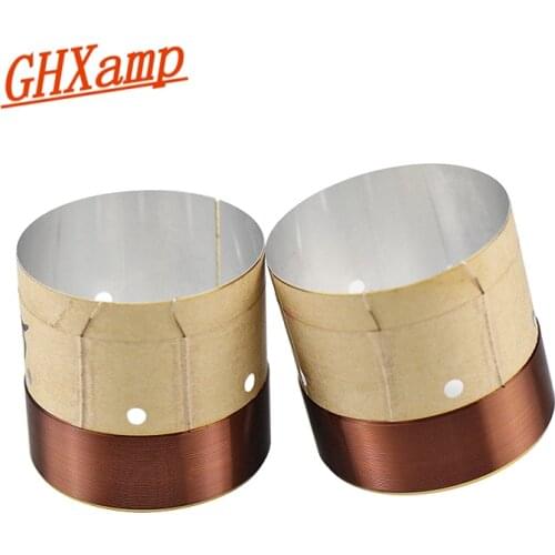 GHXAMP 51.5 Core Woofer Voice coil ASV White Aluminum For 10 inch 12 inch 15 inch Bass Coil Speaker Repair Accessories DIY 2PCS