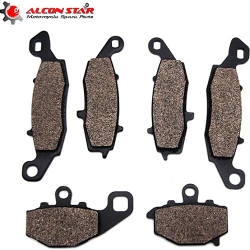 Alconstar 3 Pairs Bike Disc Brake Pads For KLE 650 KLE650 Versys 07-13 ER6F ER-6F 06-13 ER6N ER-6N 06-13 Z750 Z750S ZR750 04-07