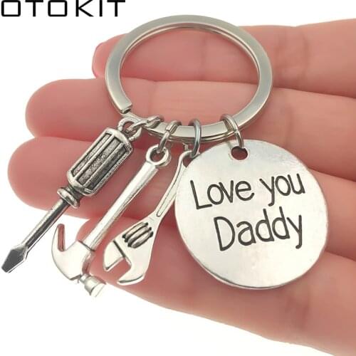 Multi-functio Car Keychain If Dad Can't Fix It No One Can Hand Tools Key Chain Daddy Keyring Key Ring Gift For Men Sleutelhanger