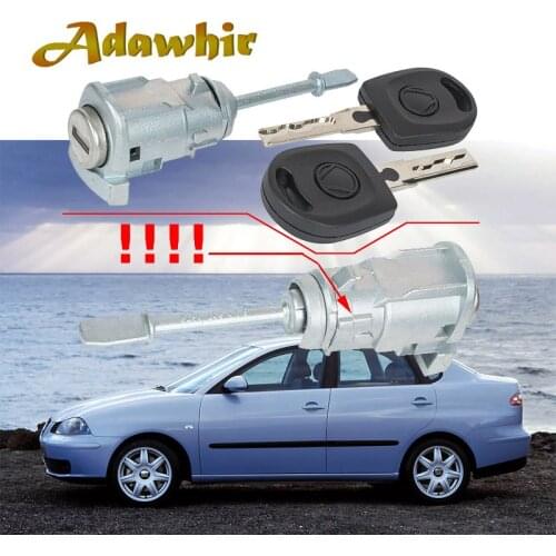 New Left/ringt Driver Door Lock Cylinder For Seat Cordoba Ibiza III 6L3837167B/6L3837168B+KEY 2002-2008