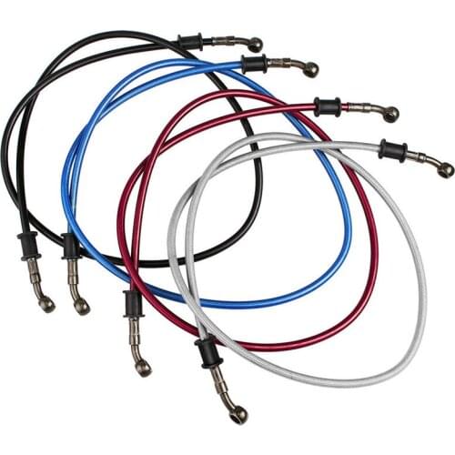 New 50cm-90cm Motorcycle Brake Oil Hose Line Pipe Hydraulic Reinforced Stainless Steel Braided Universal non-flammable#297005