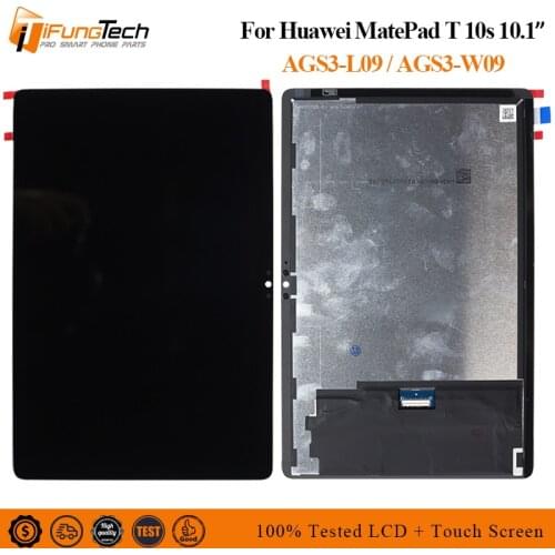10.1" New LCD For Huawei MatePad T 10s Display Touch Screen No Frame For Huawei AGS3-L09 W09 Digitizer Assembly Repair Parts
