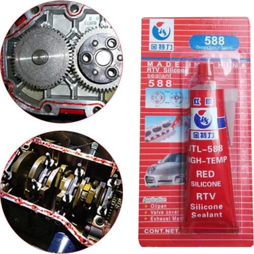 Original 100g Strong Adhesive Glue High Temperature Sealant RTV Red Fastening Glue For Car Motor Gap Seal Repair Tools Cleanup