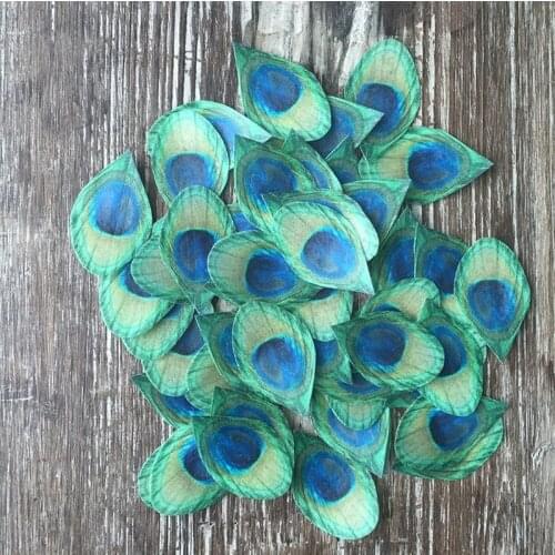 Edible Pre-Cut Peacock Feather Wafer Cupcake Toppers, Pretty Cake idea decoration,edible paper cupcake decorating tools