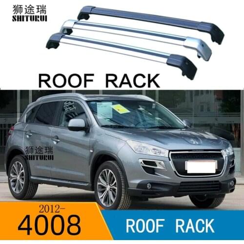 SHITURUI 2Pcs Roof Bars for PEUGEOT 4008 2012-2019 Aluminum Alloy Side Bars Cross Rails Roof Rack Luggage Carrier