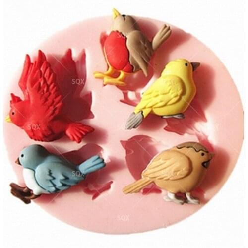 5 Flying Bird Shaped Silicone Mold Cake Decorating Baking Tools Kitchen Accessories SQ15217