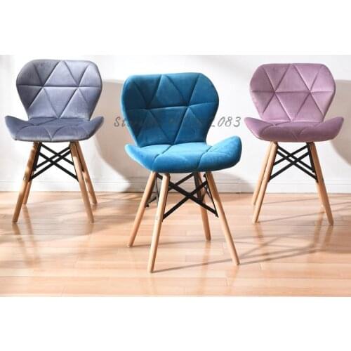 Nordic dining chair ins net red chair nail makeup solid wood dressing chair modern minimalist home leisure chair