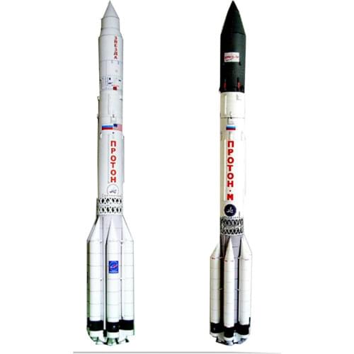 Soviet Proton Rocket Proton-M 3D Space Rocket DIY Paper Card Model Building Set Educational Toys Military Model Construction Toy