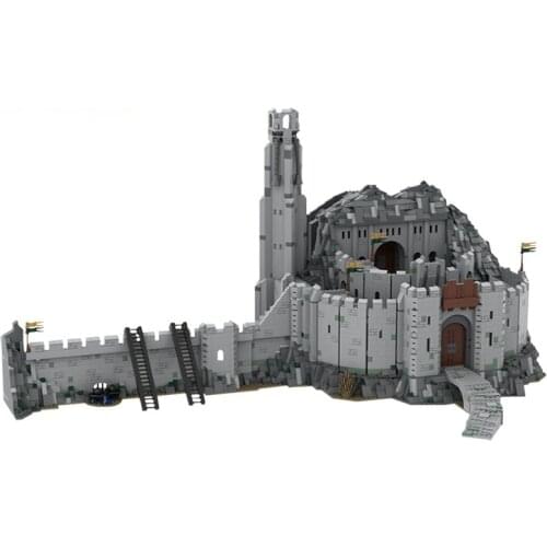 MOC Helms Deep UCS Scale Fortress of War World Famous Medieval Castle Architecture Building Blocks Toy