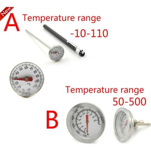 -10-100 /50-500 Celsius Stainless Steel Barbecue BBQ Smoker Grill Thermometer Temperature Gauge