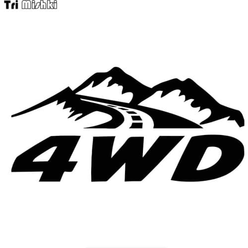 Tri Mishki HZX1118# 20*10cm 4WD car sticker Vinyl Decals Motorcycle Accessories Stickers