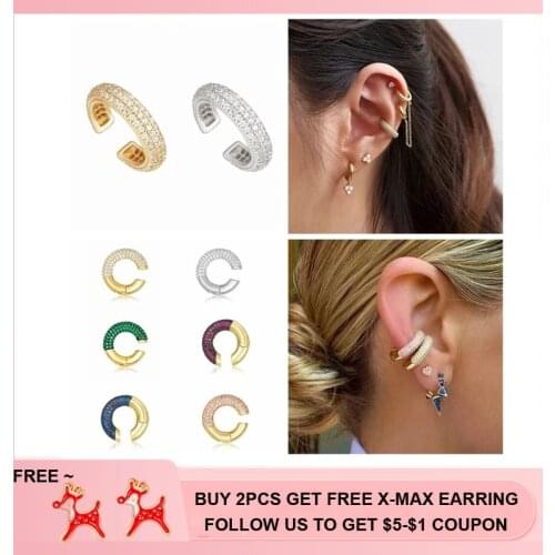 Aide Clip Earrings For Women Teens 925 Sterling Silver Ear Cuffs For Women Non Pierced 2021 trend Fine Jewelry accesorios 1PCS