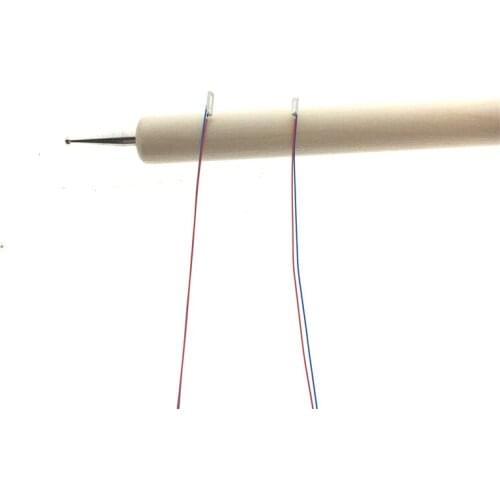 100pcs/lot 3014 4014 Blue Red SMD Model Train HO N OO Scale Pre-soldered Micro Litz Wired LED Leads Wires