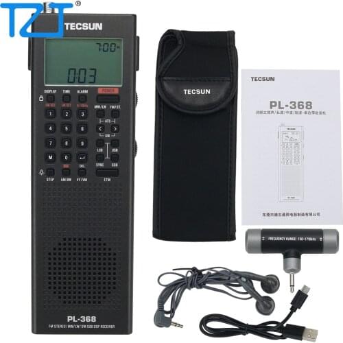 2021 Tecsun PL-368 64-108MHz Full Band Radio Stereo Radio SSB DSP Radio Digital Demodulation USB Charge