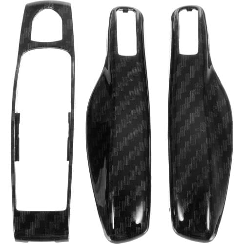 3pcs Carbon Fiber Color FOB Remote Key Case Shell Cover for Porsche Boxster Cayman 911 Panamera Cayenne Macan