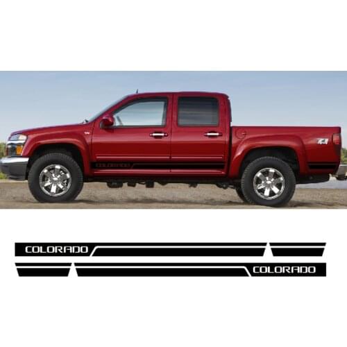 Car accessories 2 Pcs cool side door stripe graphic Vinyl car sticker custom fit for Colorado double cab 2012 on