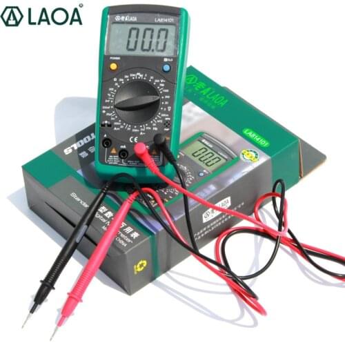 LAOA Digital Multimeter Multimetro Instrument Probe Amp Meter Ammeter AC/DC voltageTest Current Temperature Resistance Testing