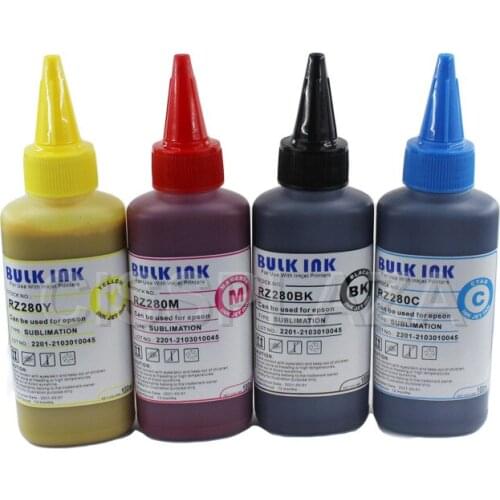 CISSPLAZA 4x 100ml Sublimation ink Compatible For Epson WF-7710 wf-7210 WF-7610 wf-7620 WF-7110 WF-7720 Wf-3620 WF-3640 WF-7715