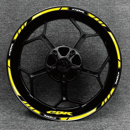 Decorative Reflective Waterproof Sticker Cbr250 400 600 650 900 1000 1100 For Honda CBR RR Series 17 Inch Rim Decal Wheel Frame
